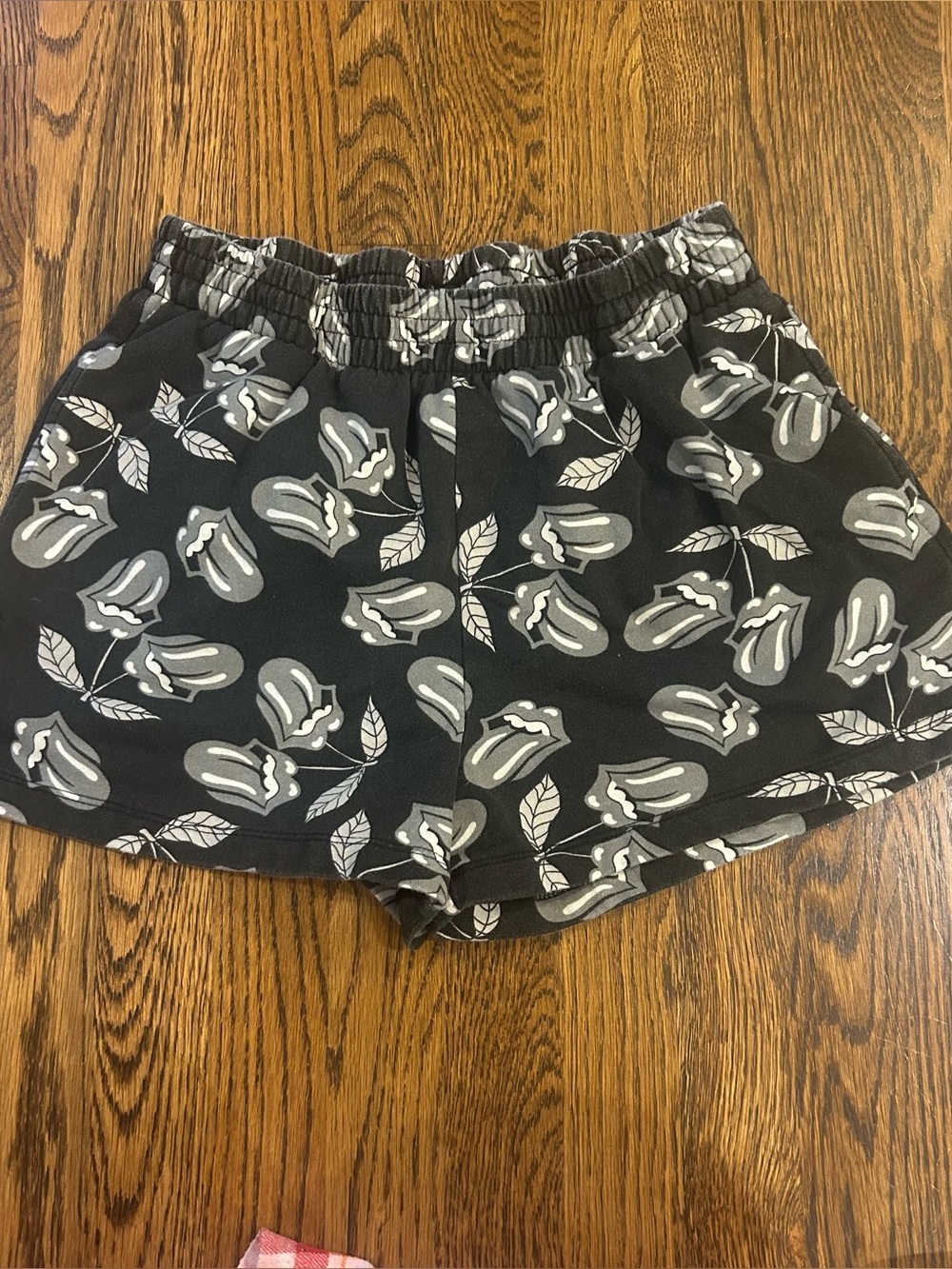 The Rolling Stones Cherry "Hot Lips" Lounge Shorts